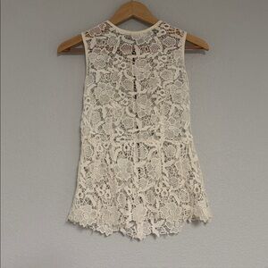 CAbi Ivory Lace Top